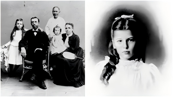 赛珍珠、赛兆祥、王妈、收养女童、卡洛琳（图源https://pearlsbuck.lib.wvu.edu/biography）